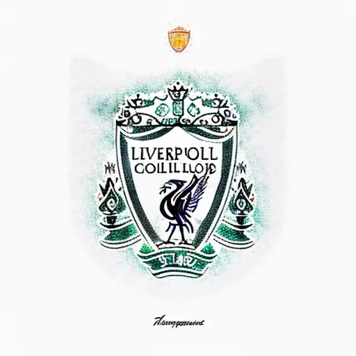 A Liverpool Football Club Emblem Integrated With Mountain Peaks