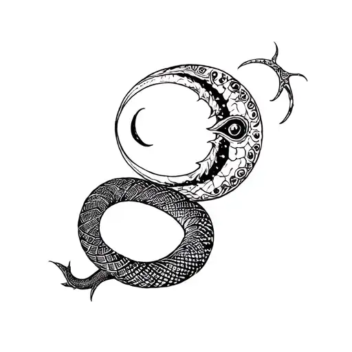 Snake Moon And Sun