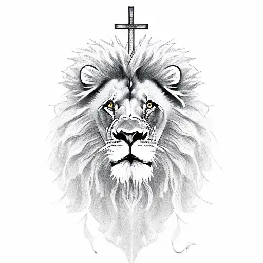 Lion And Cross