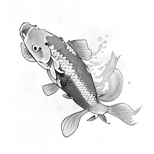 Koi Fish Swimming Around An Oni