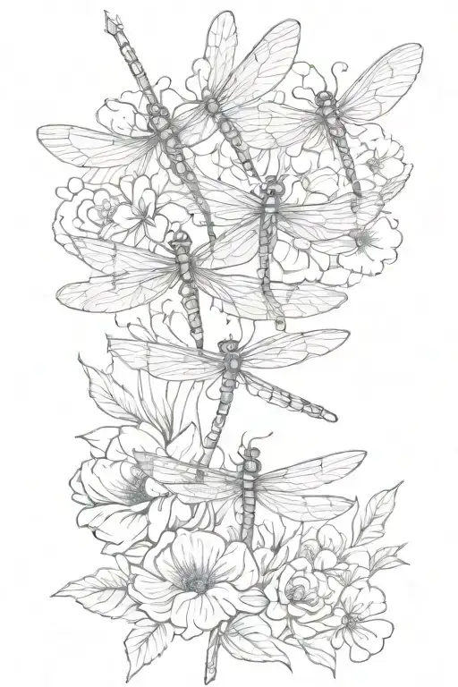 Dragonflies On Flowers Positive Quote