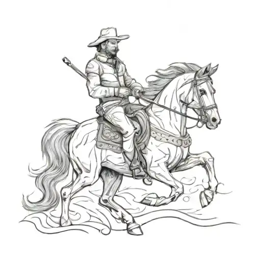 A Man Riding A Horse