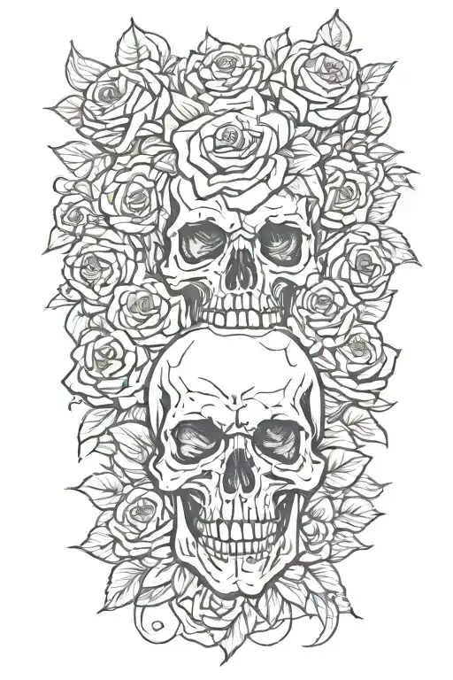 Skull With Roses