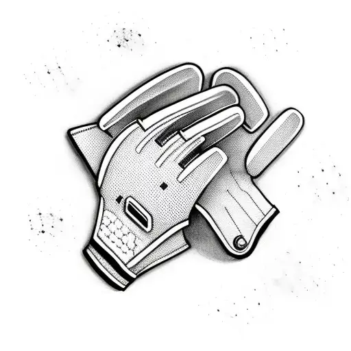 Soccer Goalie Gloves With Ball Abstract