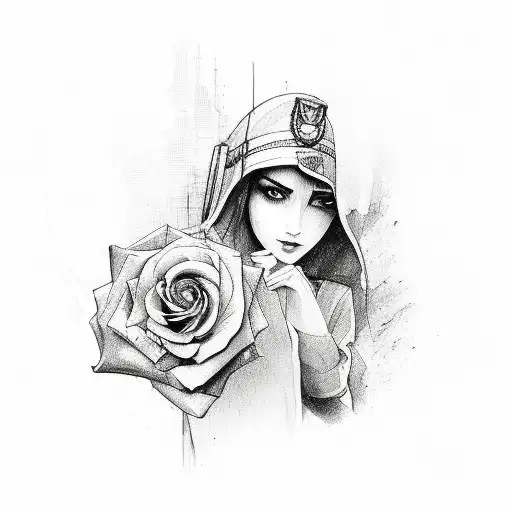 Rose And Israeli Soldier