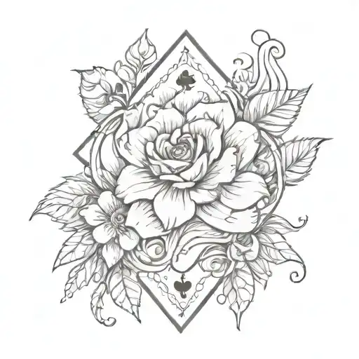 A Playing Card Flower Inside