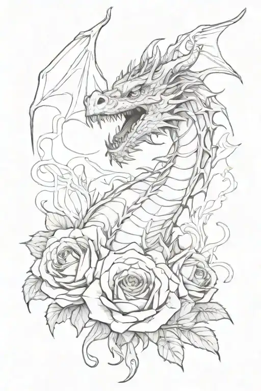 Dragon Burning A Rose