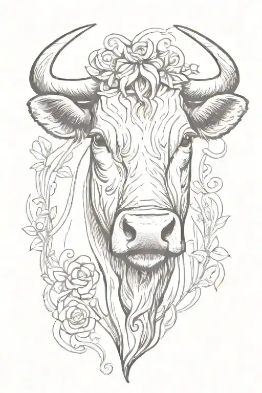 Red Angus Cow's Head