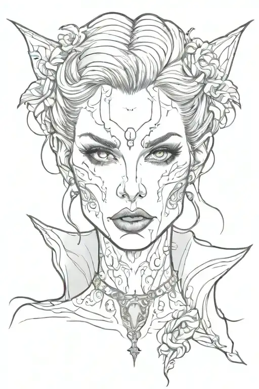 Female Vampire Face And Neck