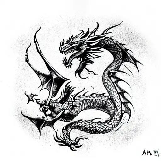 Dragon With Ak-47 Shoot In The Air