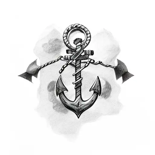 Anchor With Roman Numeral 7 Beside It