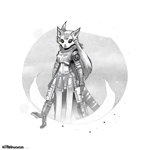 Kitsune Girl Cyberpunk