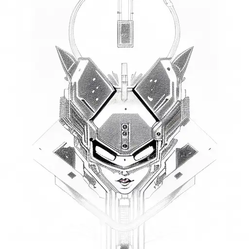 Girl Kitsune Cyberpunk