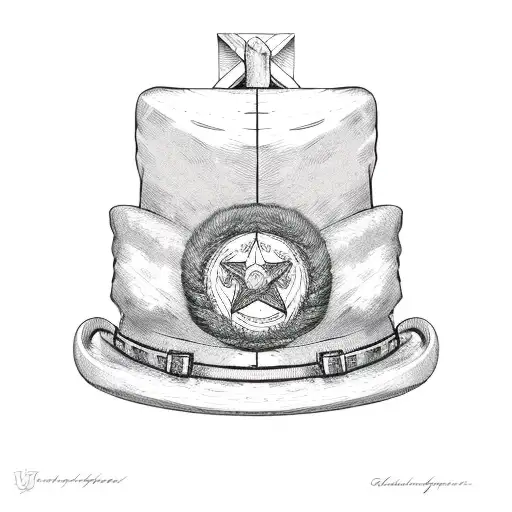 Military Headstone With Maroon Beret On Top