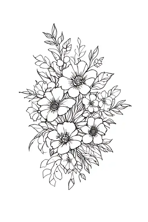 Floral Wrap Line Dot