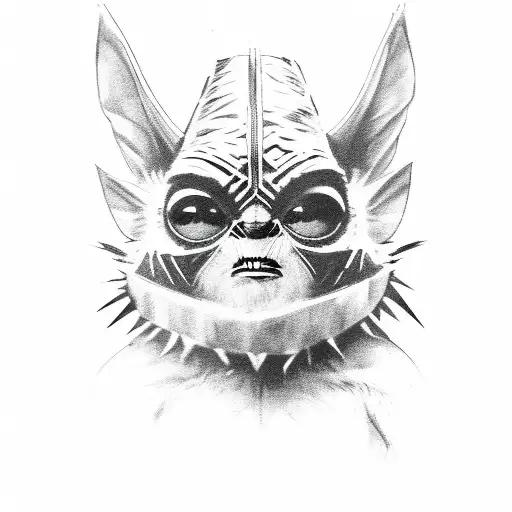 Gremlins Gizmo Dressed Black Panther Party