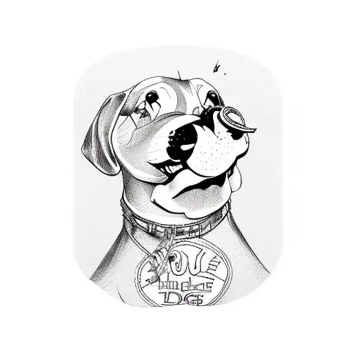 Punk Hot Dog Cartoon