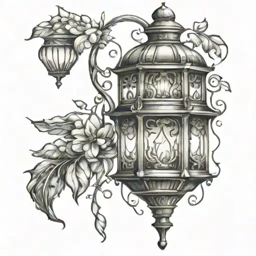 Single Vintage Ornate Lantern