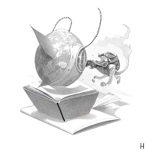 A Humm Flying Out Of A Book