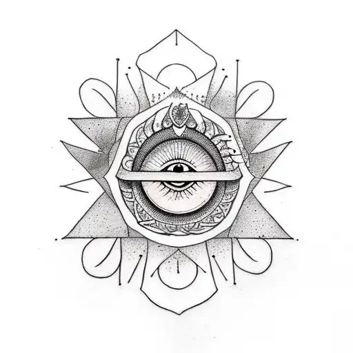 Yoga Tattoos With 3Rd Eye And Book