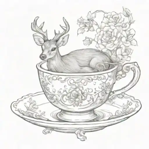 Deer In A Victorian Teacup