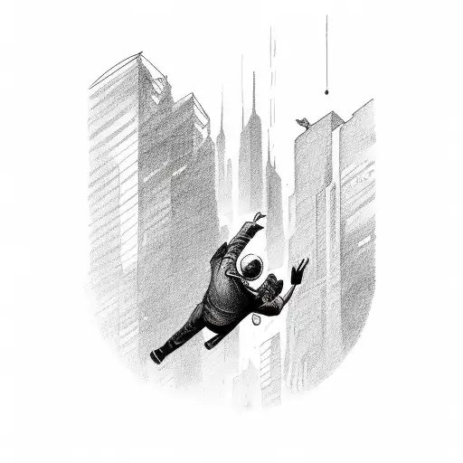 Guy Falling From A Skyscraper