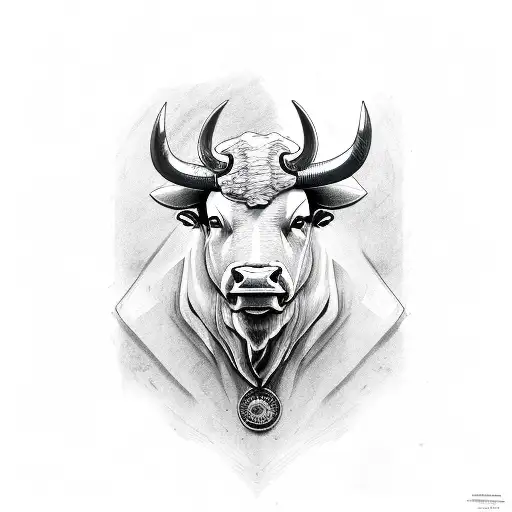 Bull With The Number 87 In Roman Numeral