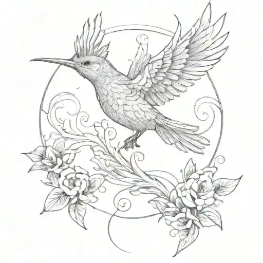 A Phoenix And A Hummingbird