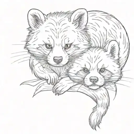 Otter And Red Panda