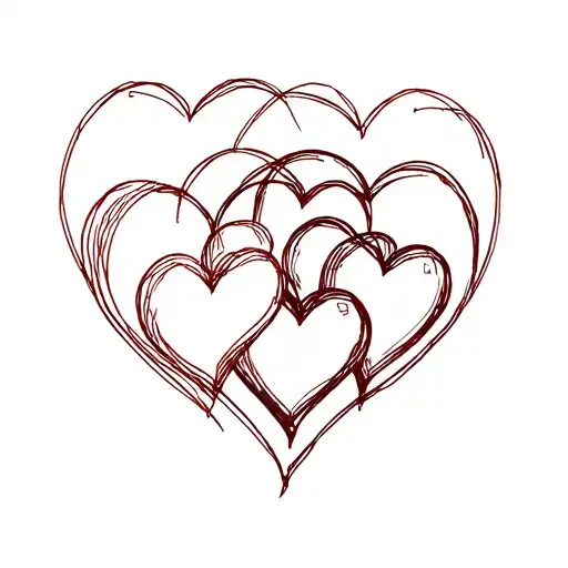 5 Interlocking Hearts Largest For Mom Remaining Hearts For Kids