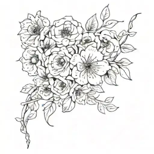 A Bracelet Of Flowers That Seamlessly Flow Into A Phrase