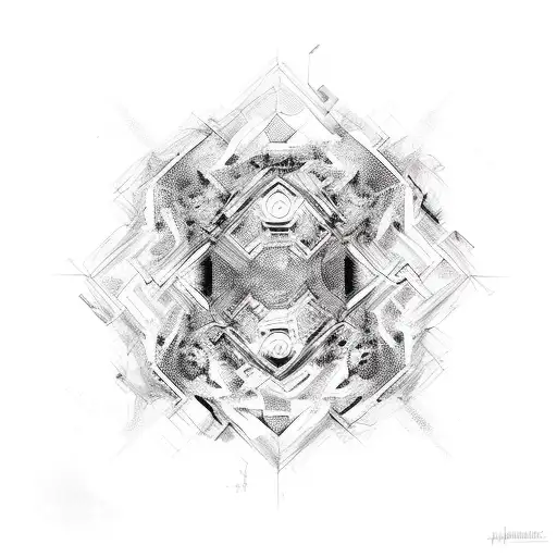 Abstract Fusion Of Metal Shapes