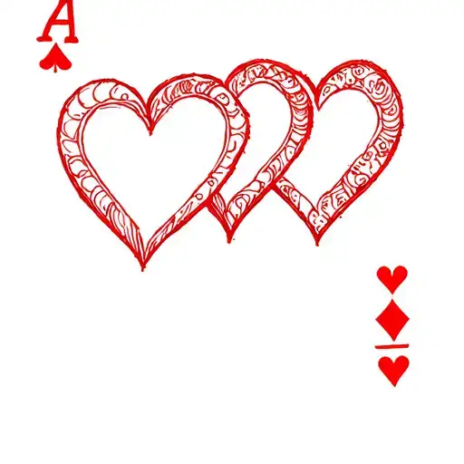 3 Hearts Card