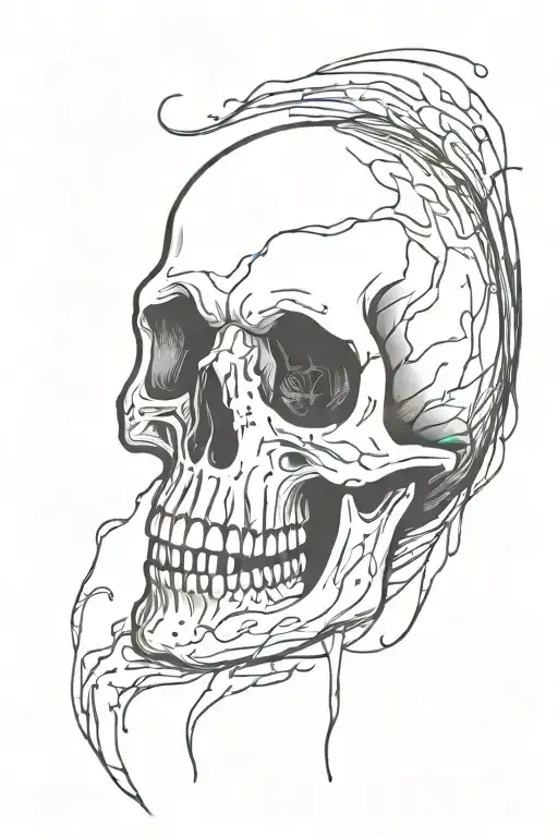 Floating Ghost Skull