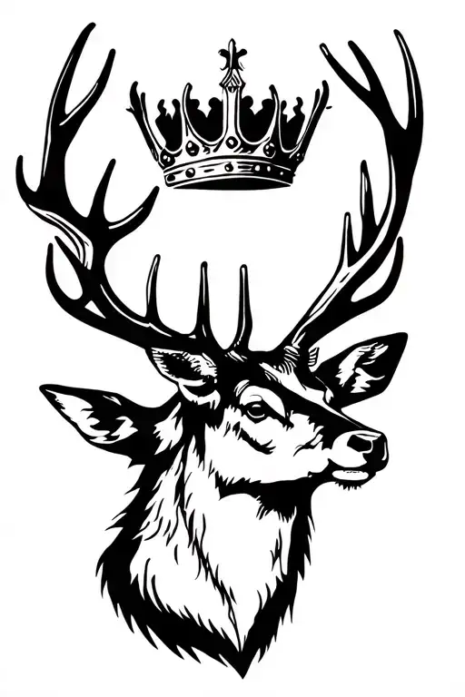 Stag With A Simple Crown