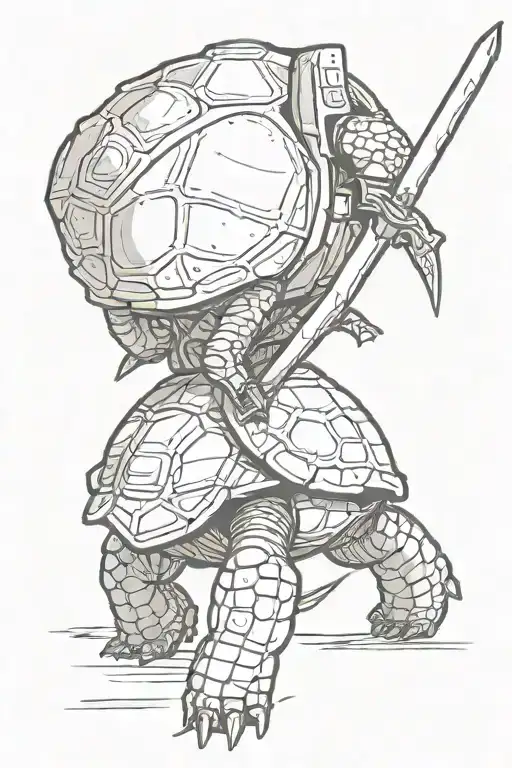 Turtle With Giant Buster Sword On Its Back