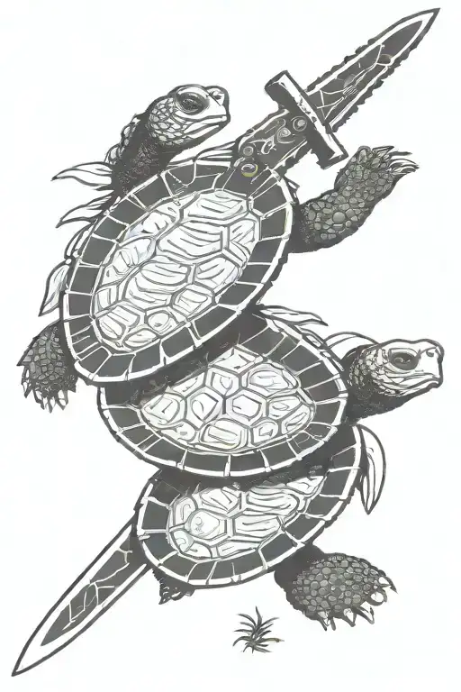 Turtle With Giant Buster Sword On Its Back