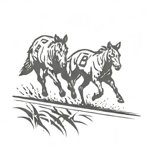 Two Fox's Betting On Horse Race Track