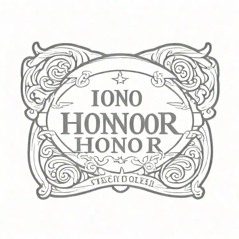 Badge With The Words Honor In It