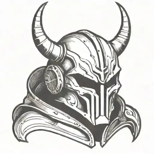 Demon Dwearing A Helmet