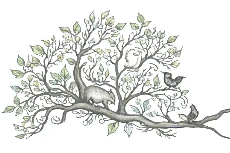 Nature Band Tattoo Thin And Black