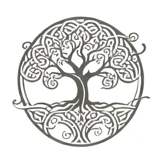 Flowing Celtic Tree Of Life
