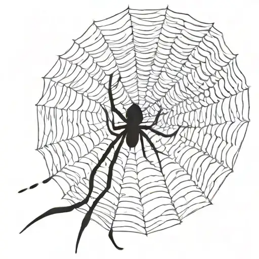 Spider Webr With Swirl In The Middle