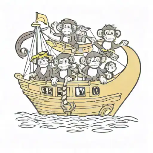 Monkeys On A Pirate Boat