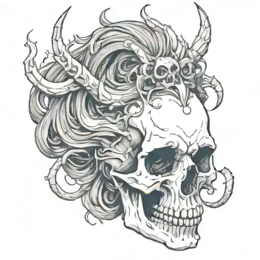 Demonic Woman Skull