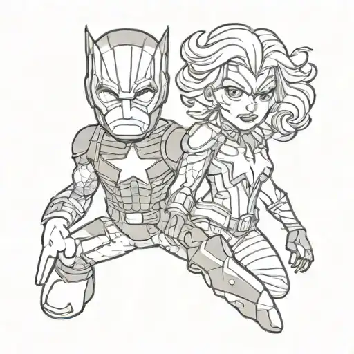 Matching Marvel Tatoos