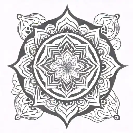 Healing Mandala Design Incorporating