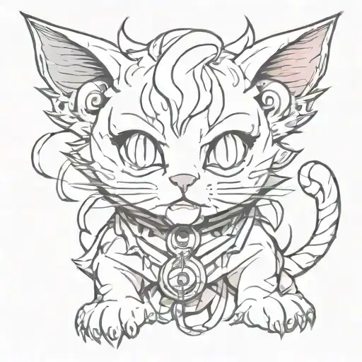 Demon Cat But Still Cute