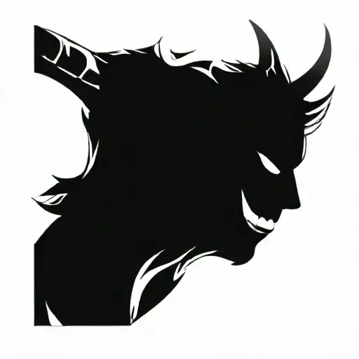 Hannya Mask Drawn In An Abstract Style