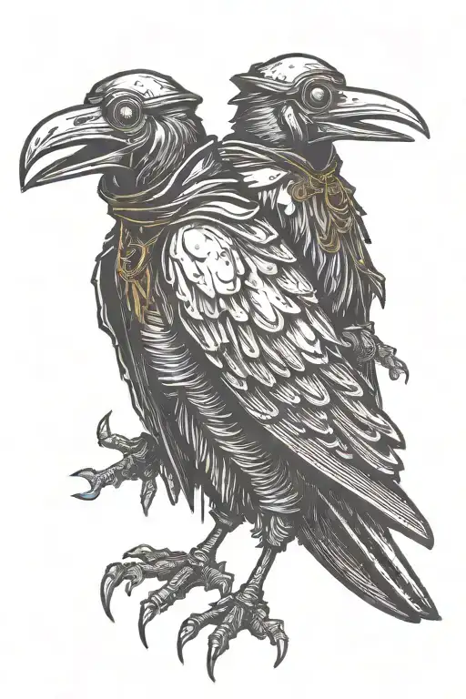 Plague Doctor In A Minimalist Style